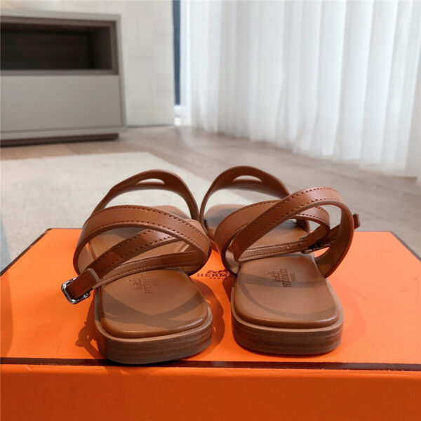 Hermès Julie Sandal Brown - Image 6