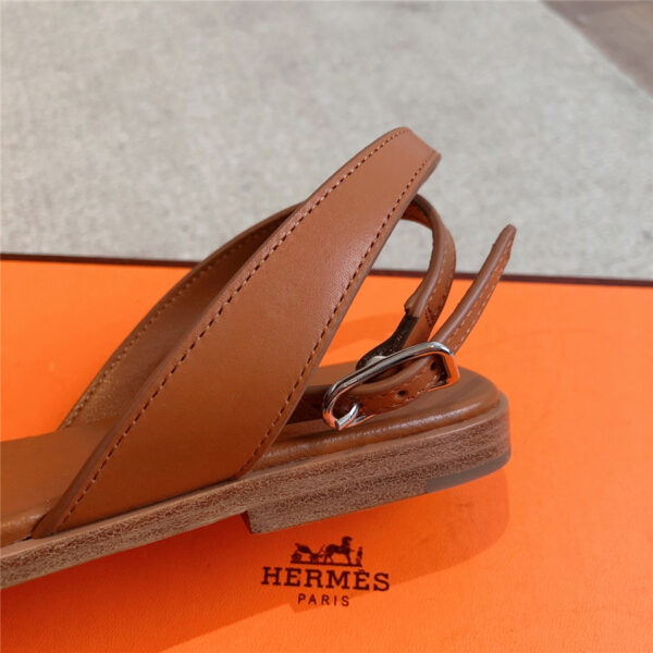 Hermès Julie Sandal Brown - Image 9
