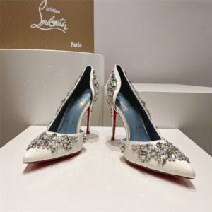 Christian Louboutin Artifice Strass 120 Pumps White