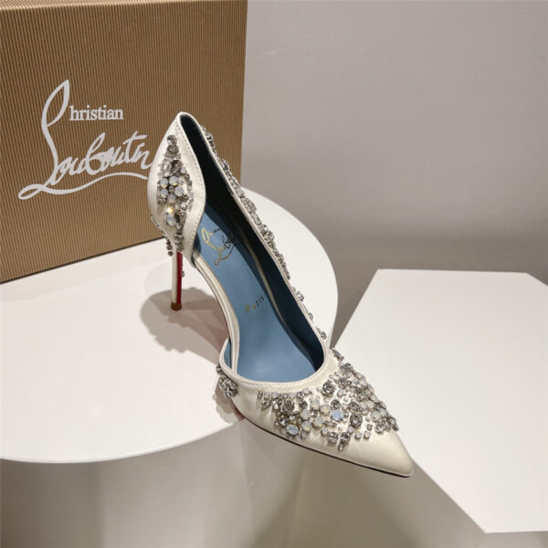 Christian Louboutin Artifice Strass 120 Pumps White - Image 3