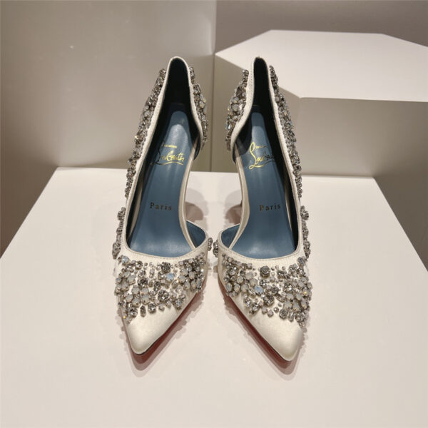 Christian Louboutin Artifice Strass 120 Pumps White - Image 4