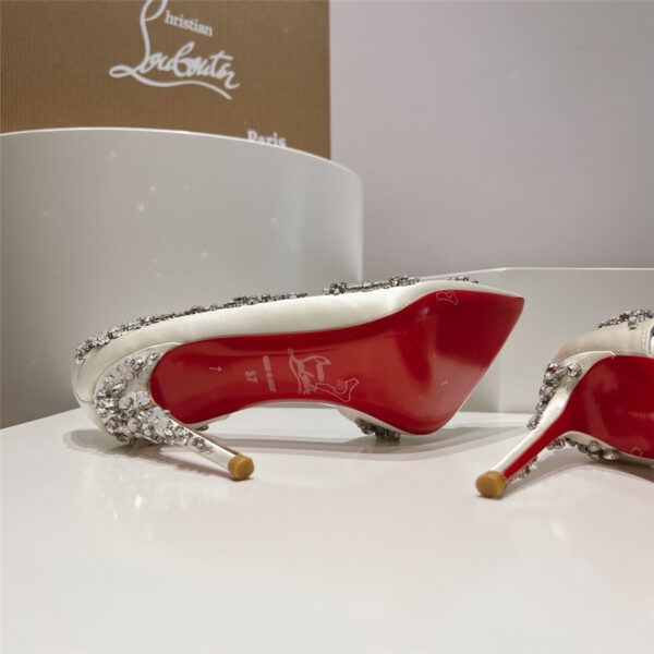 Christian Louboutin Artifice Strass 120 Pumps White - Image 6