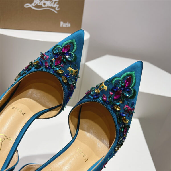 Christian Louboutin Artifice Strass 120 Pumps Blue - Image 3