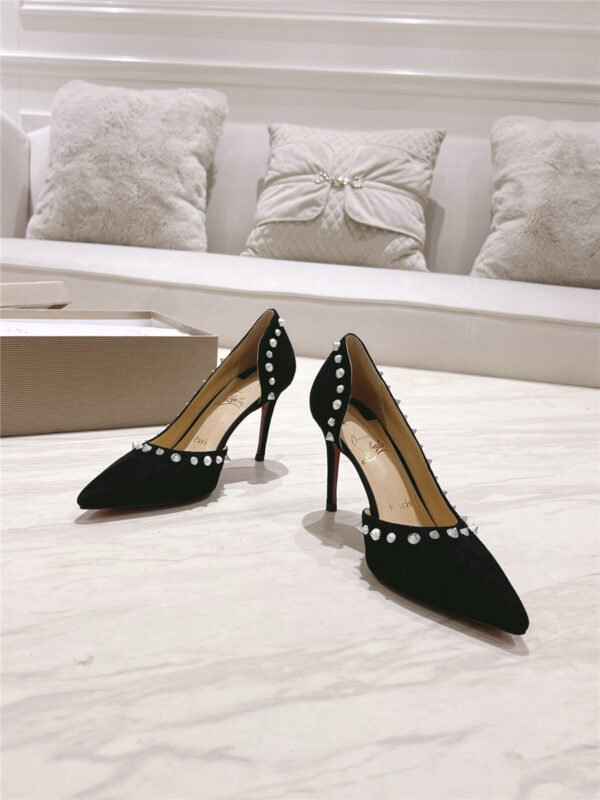 Christian Louboutin Anjalina Studded Heels Black - Image 3