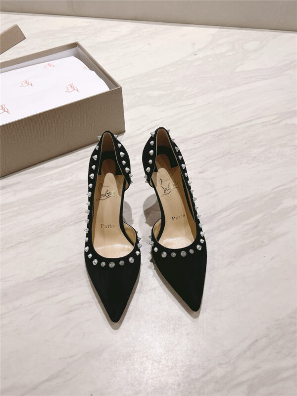 Christian Louboutin Anjalina Studded Heels Black - Image 4