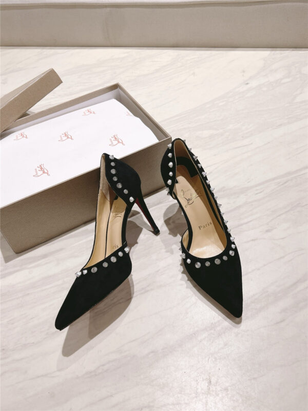 Christian Louboutin Anjalina Studded Heels Black - Image 6