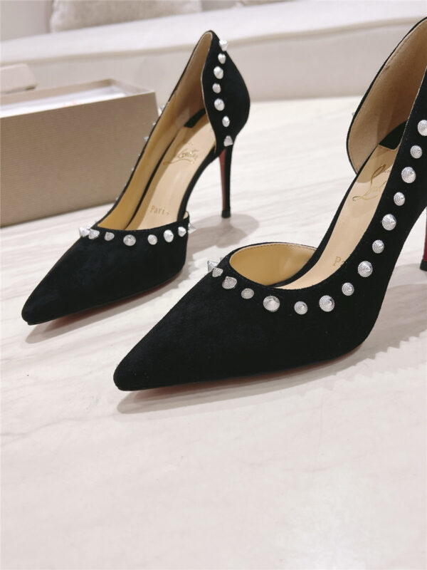Christian Louboutin Anjalina Studded Heels Black - Image 9