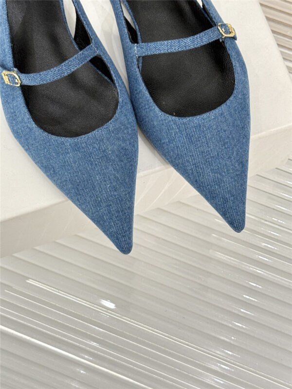 Celine Flat Pointed Toe Slingback Sandals - Image 3