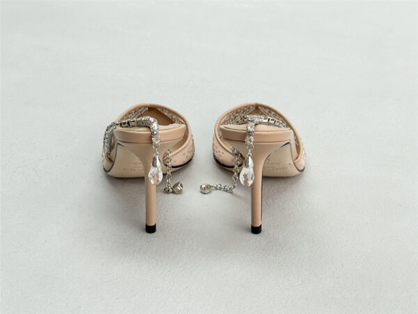 Jimmy Choo Saeda 100mm Gold Pumps - Image 2
