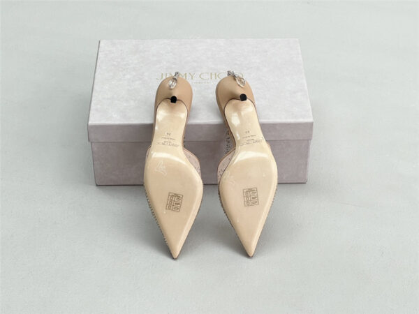 Jimmy Choo Saeda 100mm Gold Pumps - Image 5