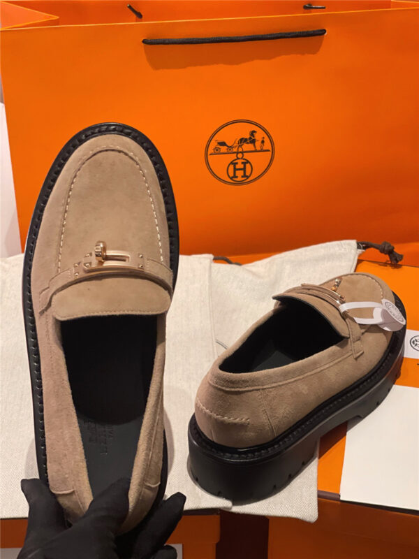 Hermès Leather Icone Loafer Brown - Image 9