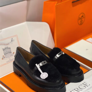 Hermès Black Icone Loafer Women