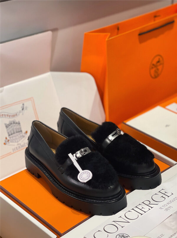 Hermès Black Icone Loafer Women