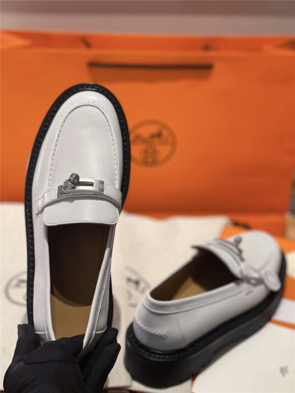 Hermès Leather Icone Loafer Gray - Image 6