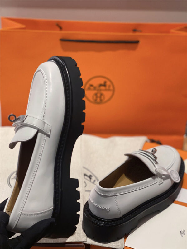 Hermès Leather Icone Loafer Gray - Image 8