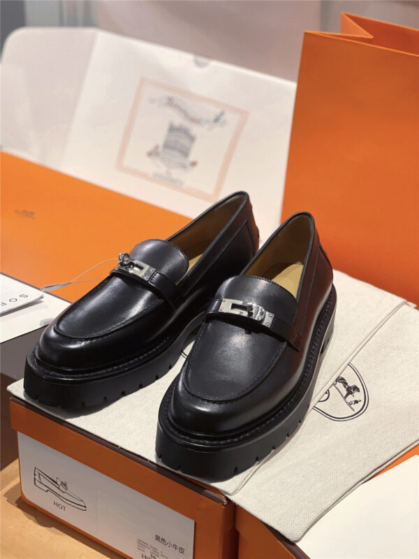 Hermès Leather Icone Loafer Black - Image 2