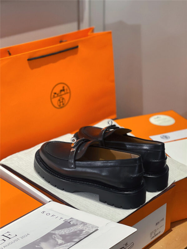 Hermès Leather Icone Loafer Black - Image 5