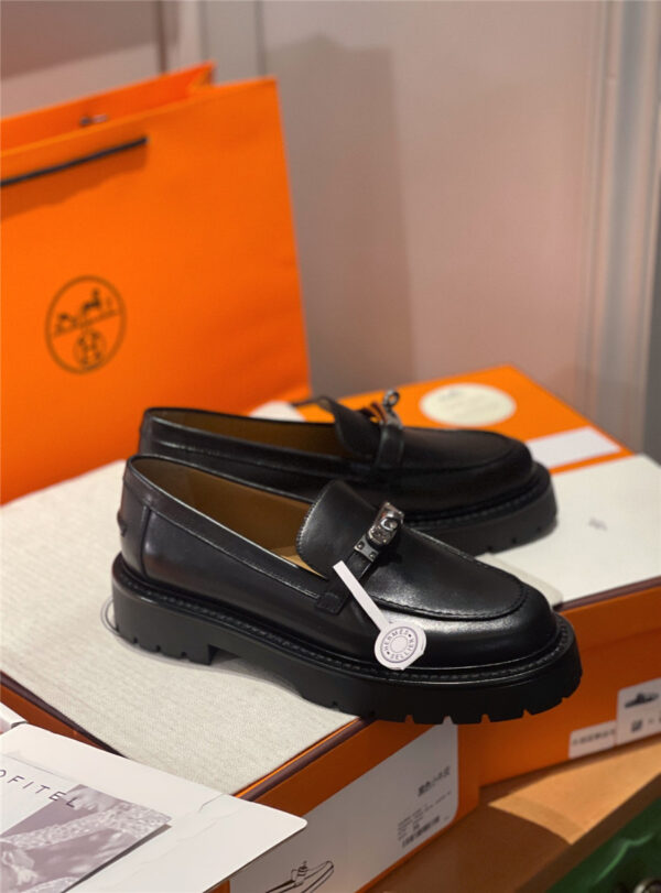 Hermès Leather Icone Loafer Black - Image 7