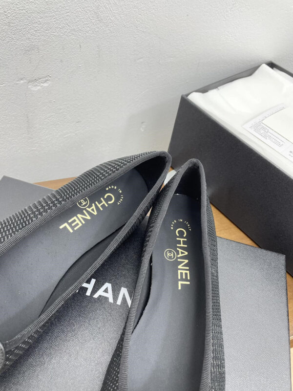 Chanel Lambskin Cap Toe CC Ballerina Flats - Image 2