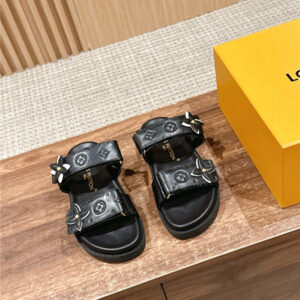 Louis Vuitton LV Sunset Flat Comfort Mule in black