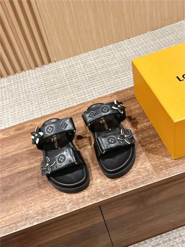 Louis Vuitton LV Sunset Flat Comfort Mule in black - Image 4