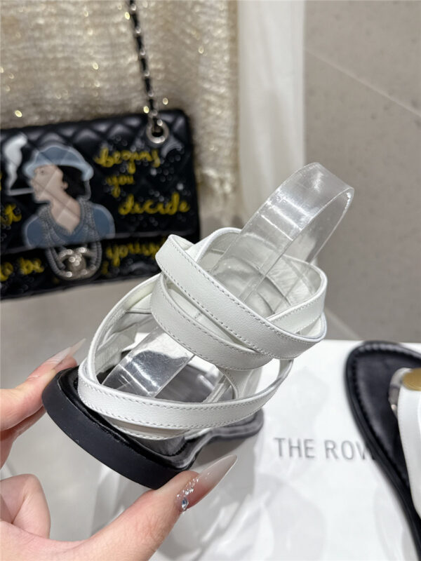 The Row Beach White Flat Sandals - Image 3