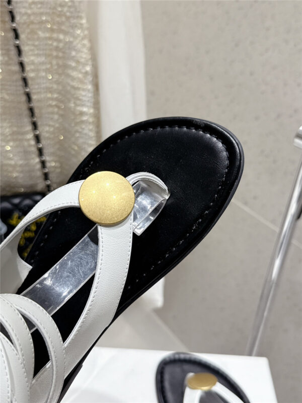 The Row Beach White Flat Sandals - Image 7