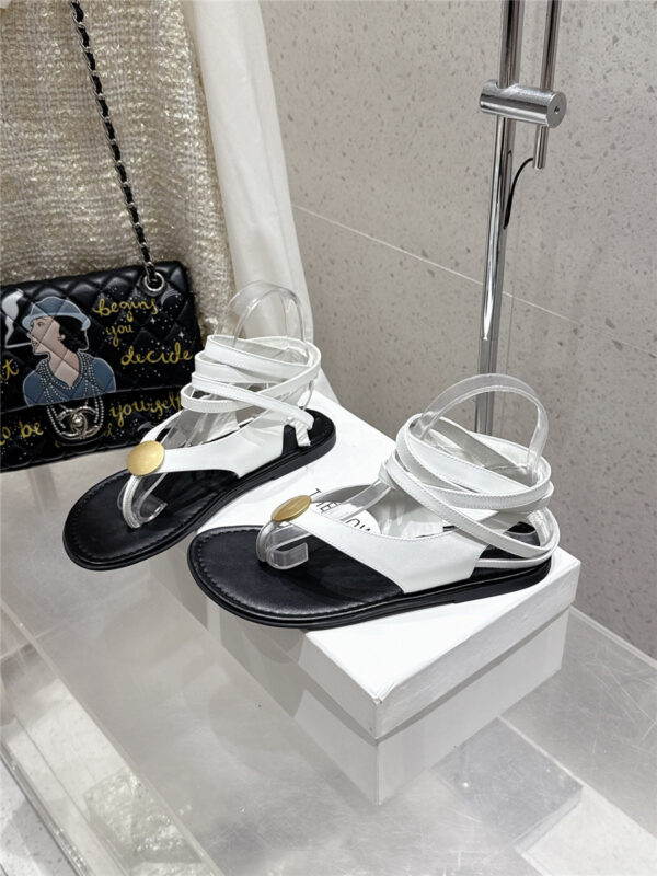 The Row Beach White Flat Sandals - Image 8