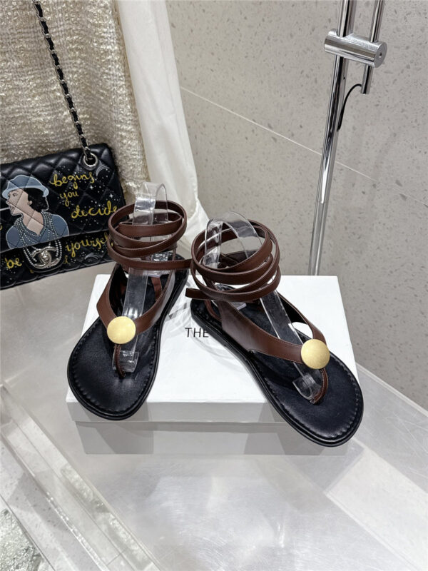 The Row Beach Brown Flat Sandals - Image 5