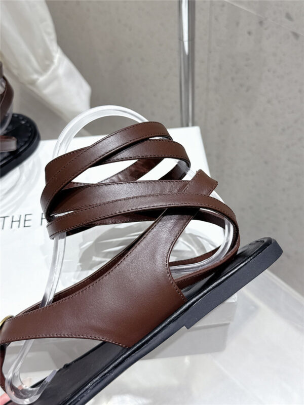 The Row Beach Brown Flat Sandals - Image 2