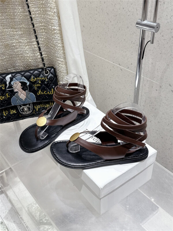 The Row Beach Brown Flat Sandals - Image 7