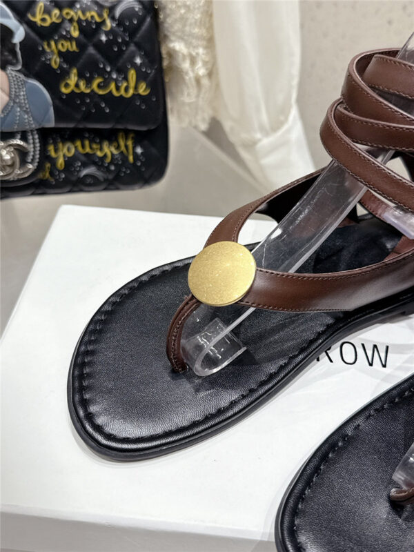 The Row Beach Brown Flat Sandals - Image 9