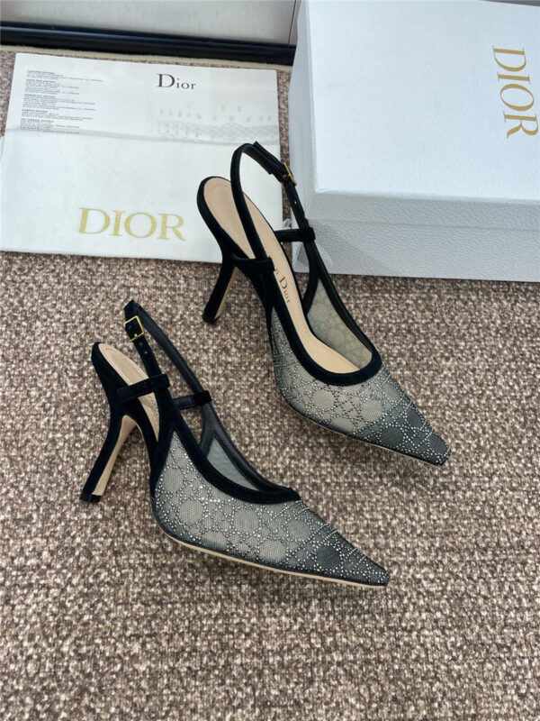 Dior Transparent Mesh Slingback Pump - Image 5
