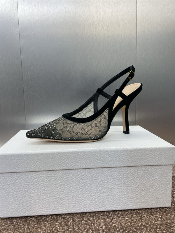 Dior Transparent Mesh Slingback Pump - Image 6