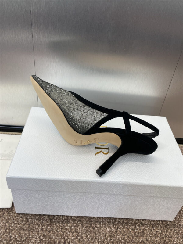 Dior Transparent Mesh Slingback Pump - Image 7