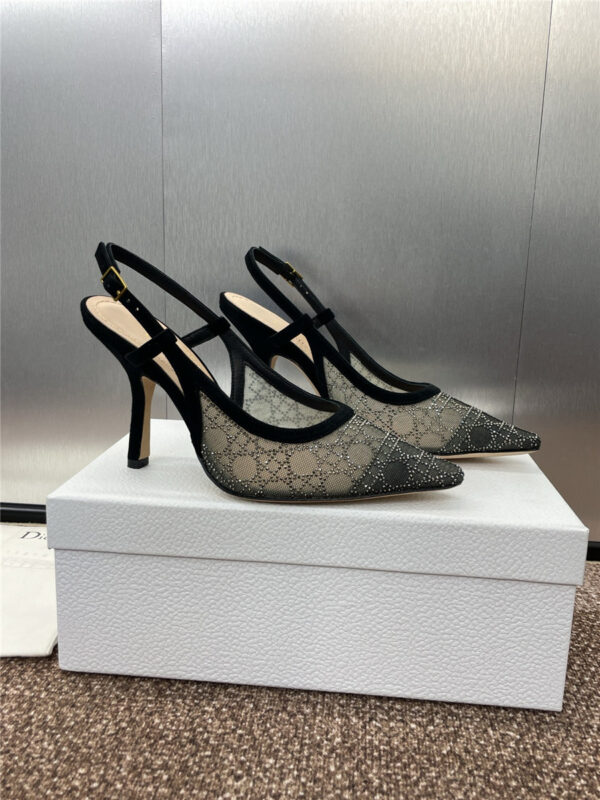 Dior Transparent Mesh Slingback Pump - Image 8