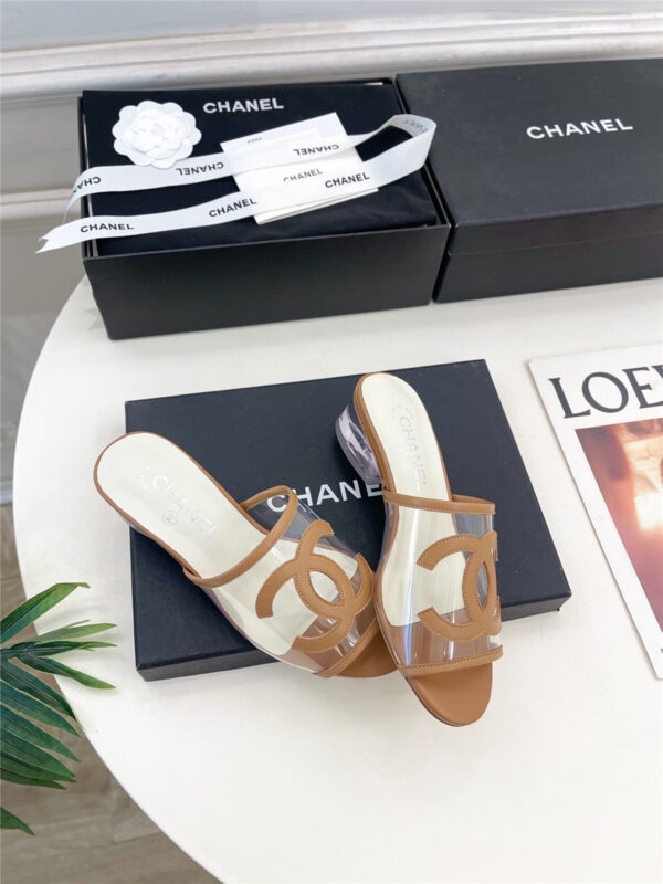 Chanel PVC Patent Leather CC Slides - Image 2