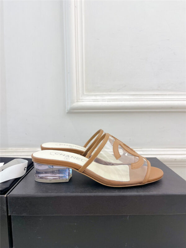 Chanel PVC Patent Leather CC Slides - Image 3