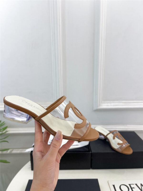 Chanel PVC Patent Leather CC Slides - Image 4