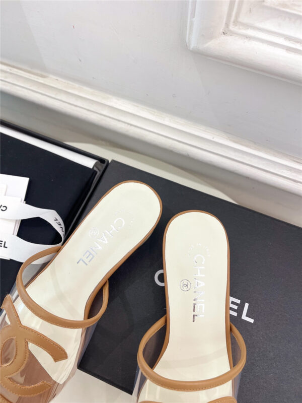 Chanel PVC Patent Leather CC Slides - Image 6