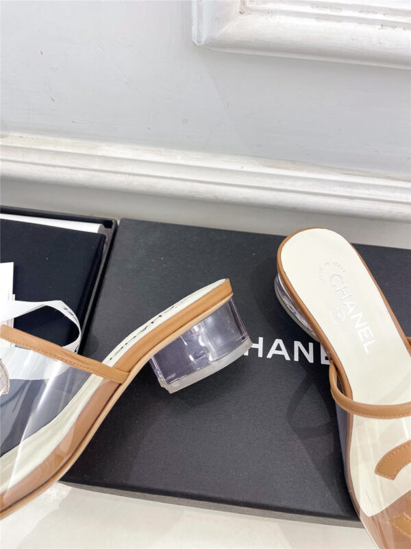 Chanel PVC Patent Leather CC Slides - Image 8