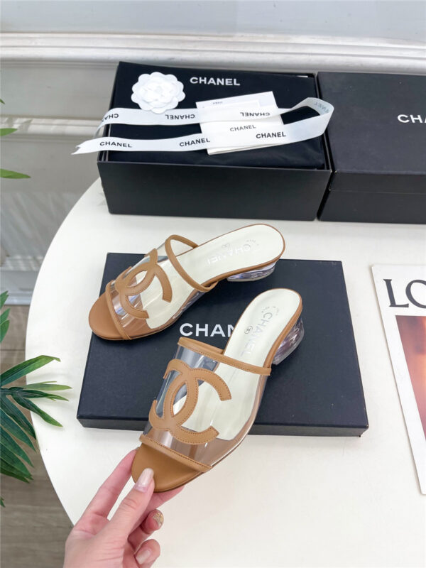 Chanel PVC Patent Leather CC Slides - Image 9